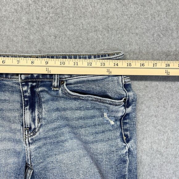 BKE Stella Slim Fit Low Rise Flare Jeans Women’s 28x32 Stone Wash Open Hem - Picture 16 of 16